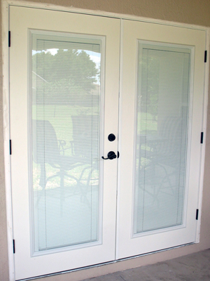 Plastpro French Doors with ODL Enclosed Blinds | DuraDoors