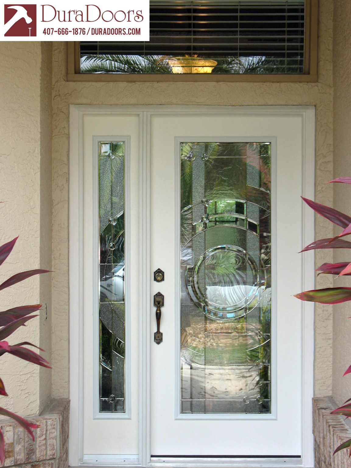 Plastpro Entry Door and Sidelight with Entropy Glass by ...